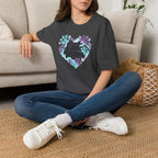 Watercolor Cat Mom Heart T-Shirt