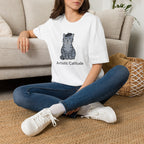 Gray Cat with Beret T-Shirt