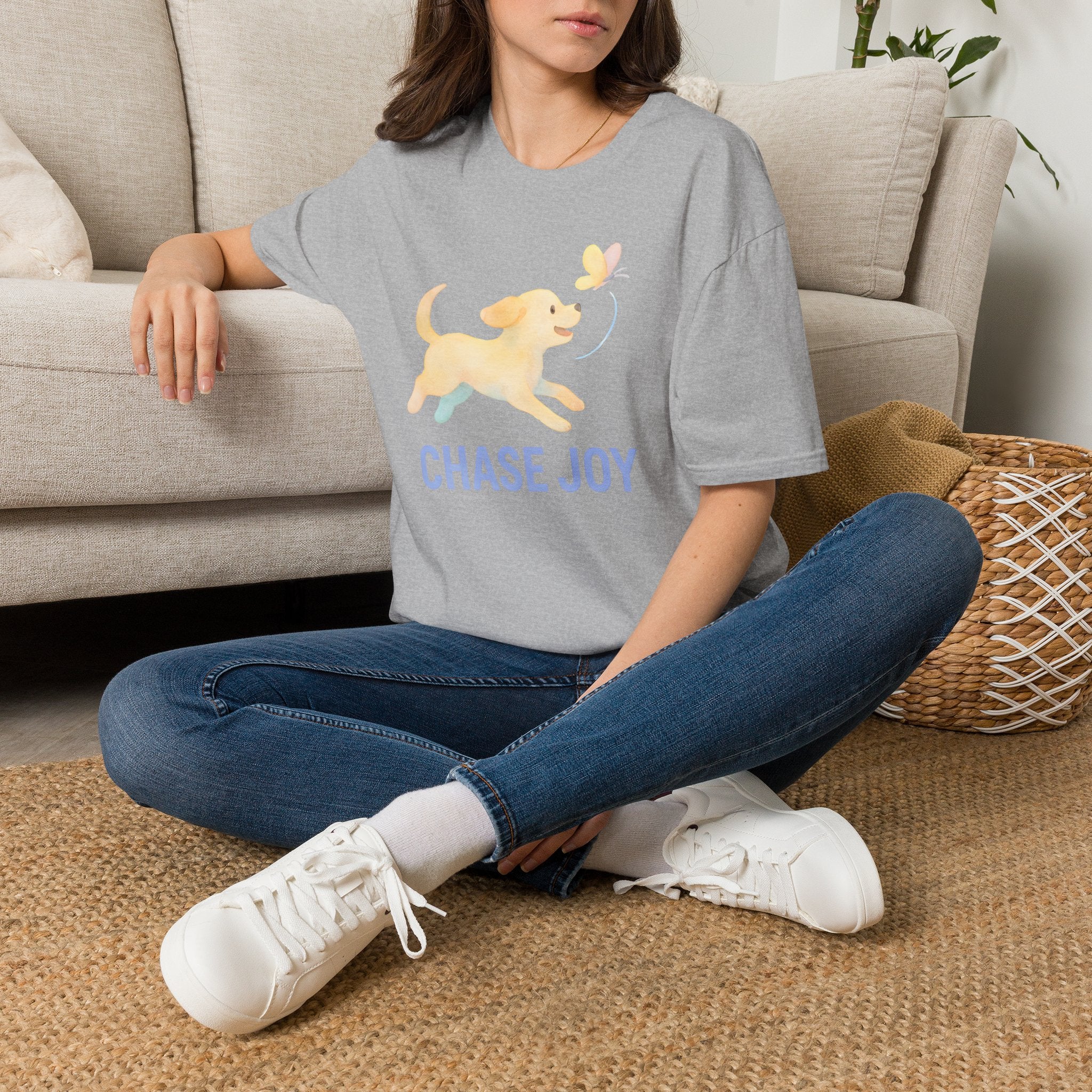 Dog Chasing Butterfly T-Shirt