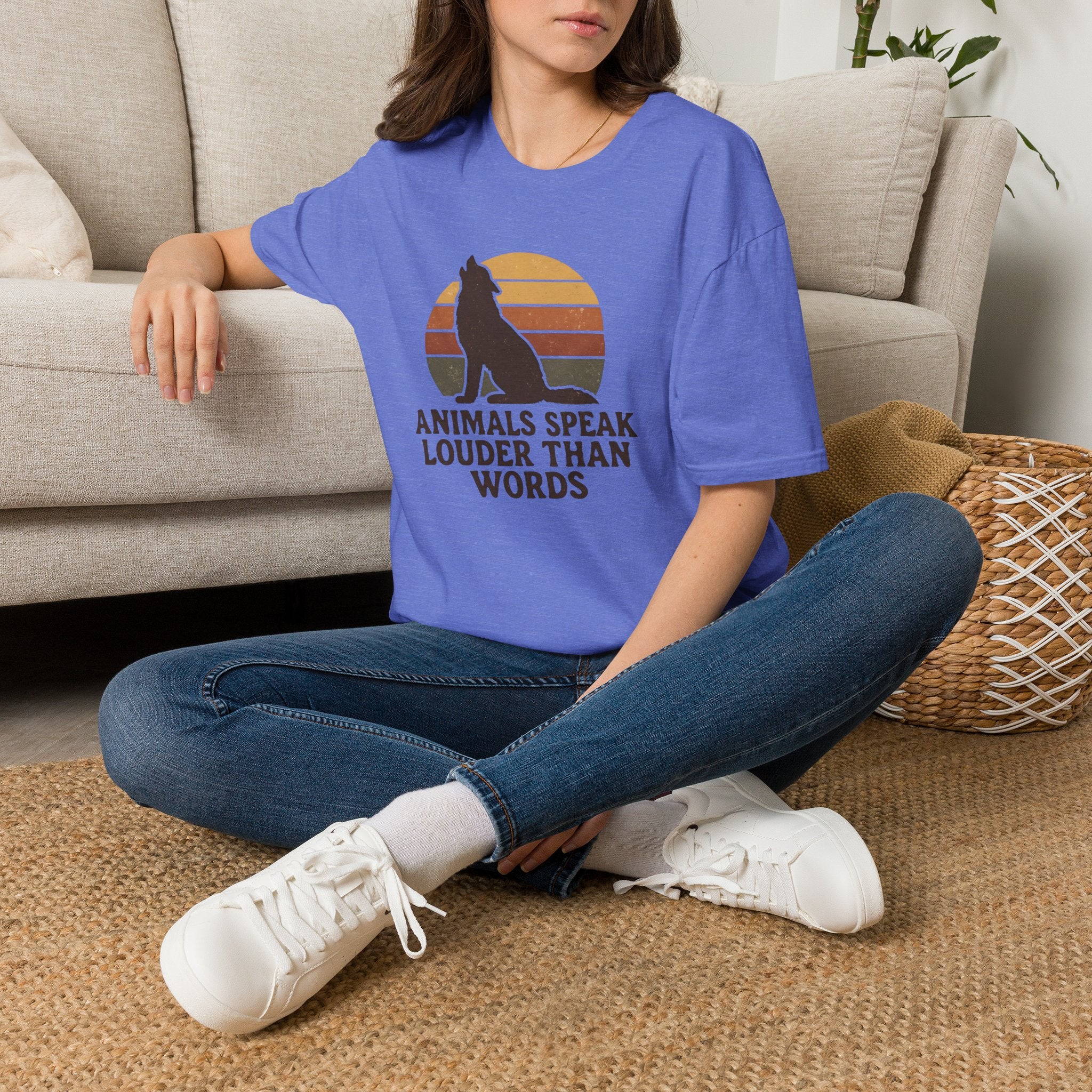Wolf Silhouette at Sunset T-Shirt