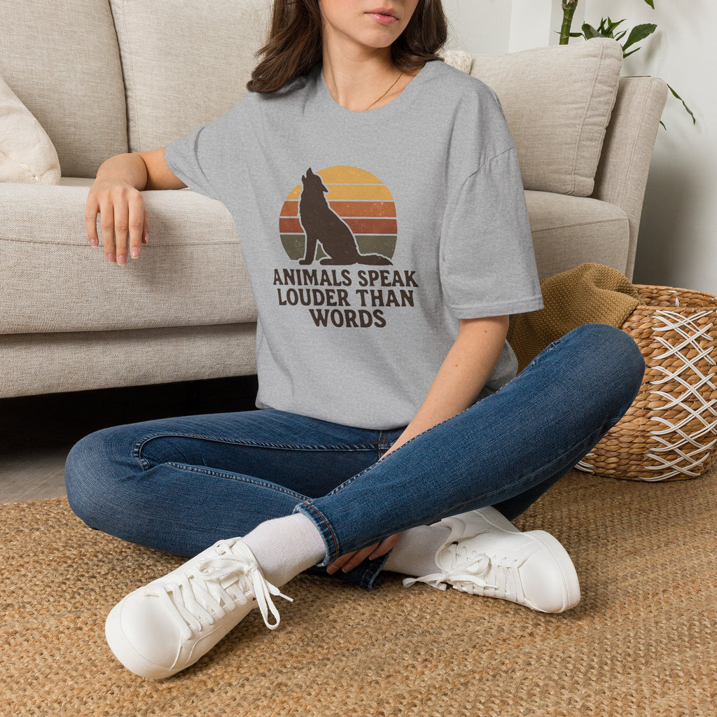 Wolf Silhouette at Sunset T-Shirt