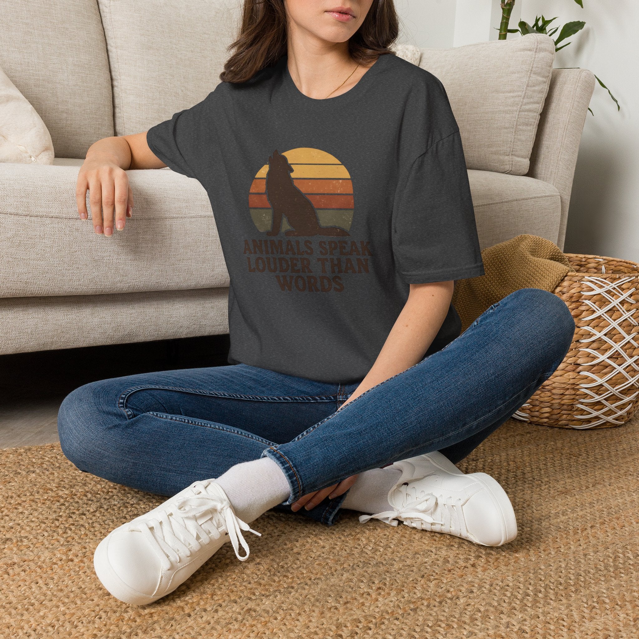 Wolf Silhouette at Sunset T-Shirt