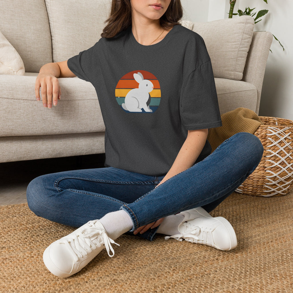 Rainbow striped rabbit T-Shirt
