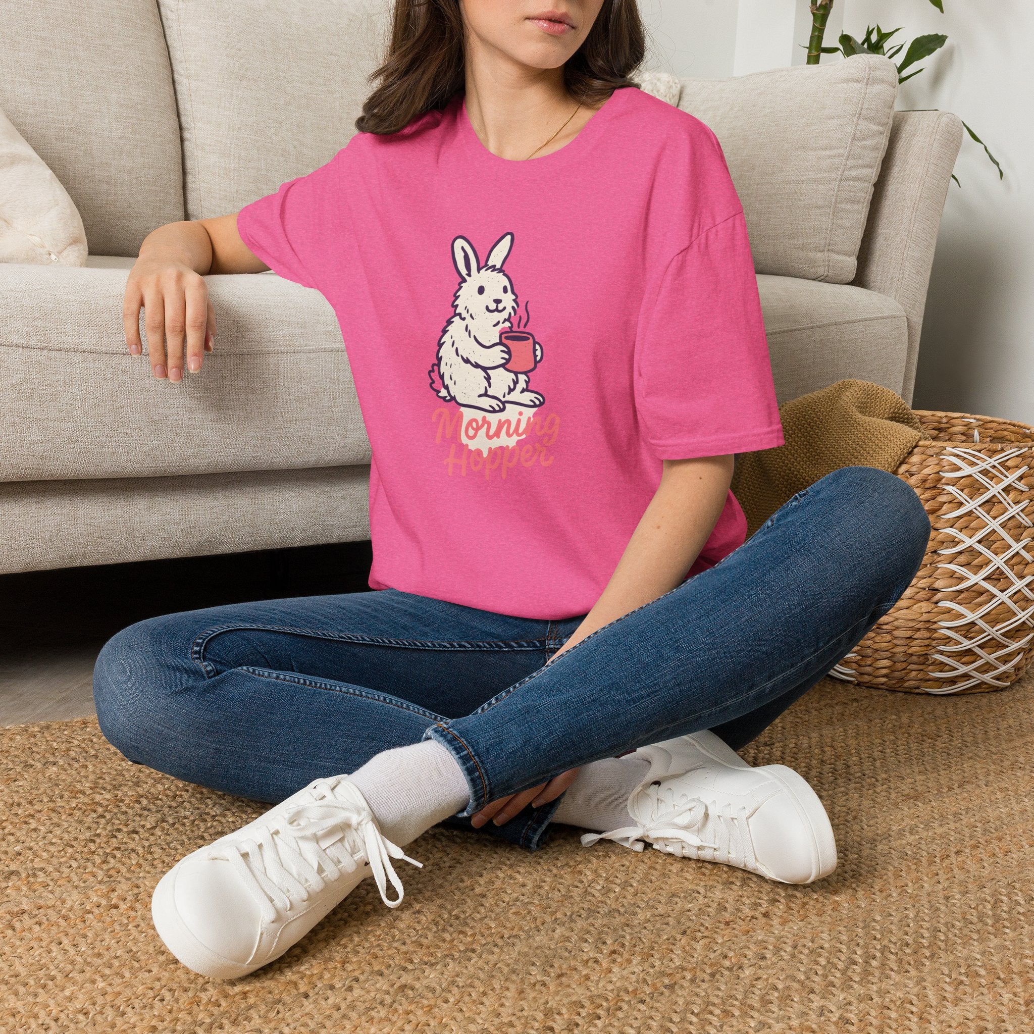 Bunny Sipping Morning Coffee T-Shirt