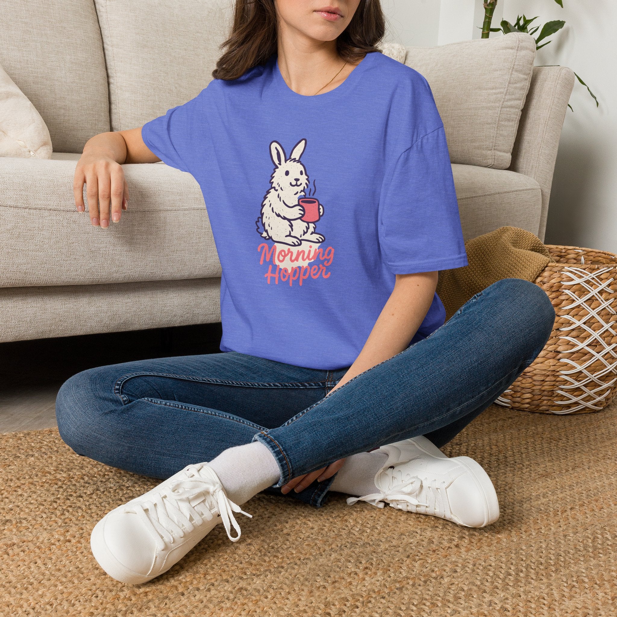 Bunny Sipping Morning Coffee T-Shirt