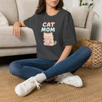 Cat Mom with Heart T-Shirt
