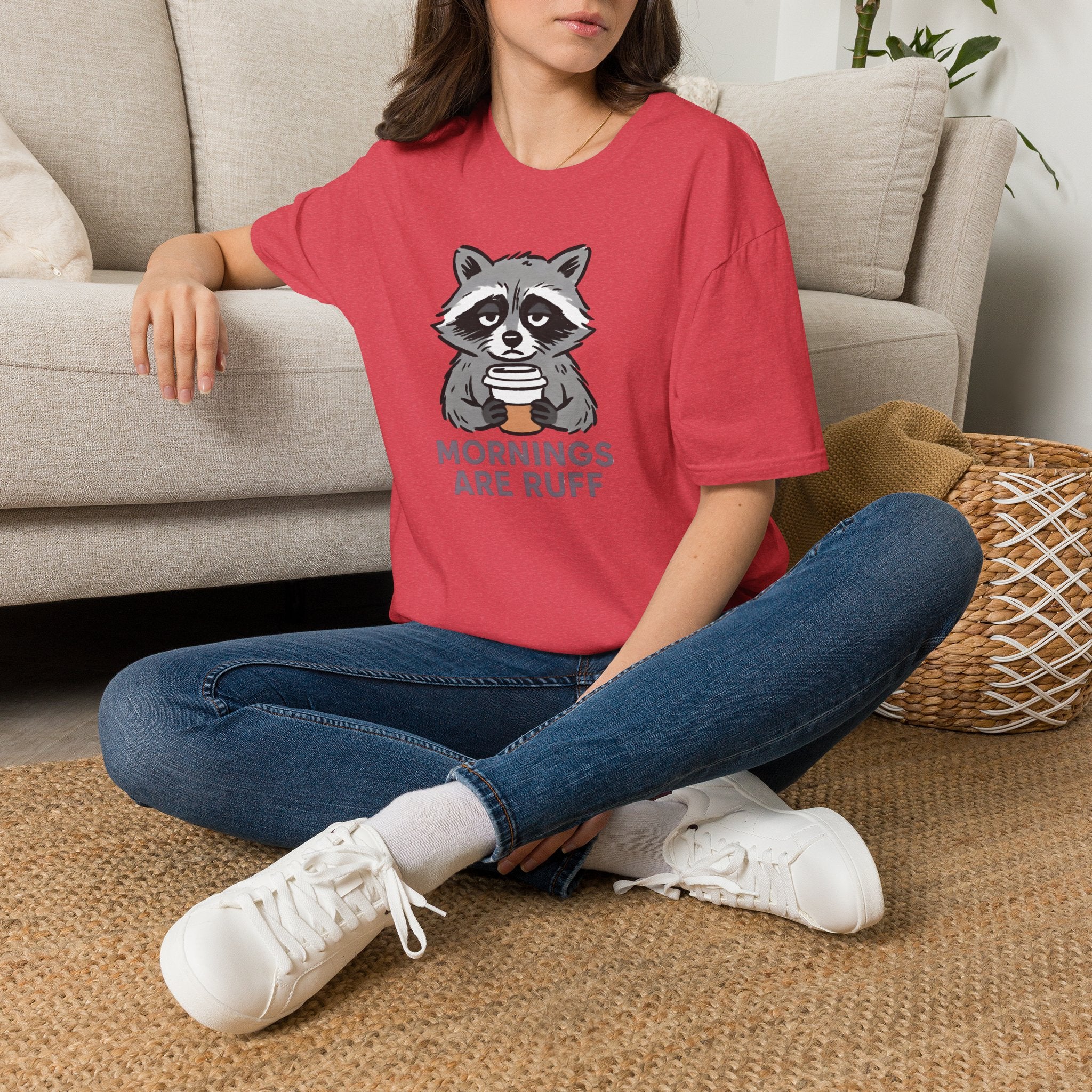 Raccoon Morning Coffee T-Shirt